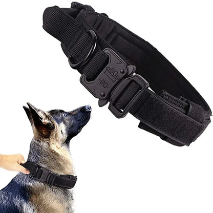 Tactical Dog Collar Durable Nylon Large Breed