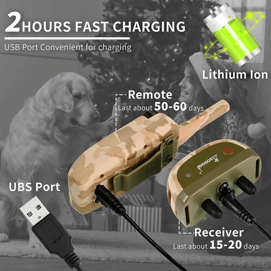 Remote Control Dog Training Collar Waterproof 600m Range