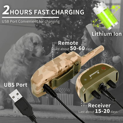 Remote Control Dog Training Collar Waterproof 600m Range