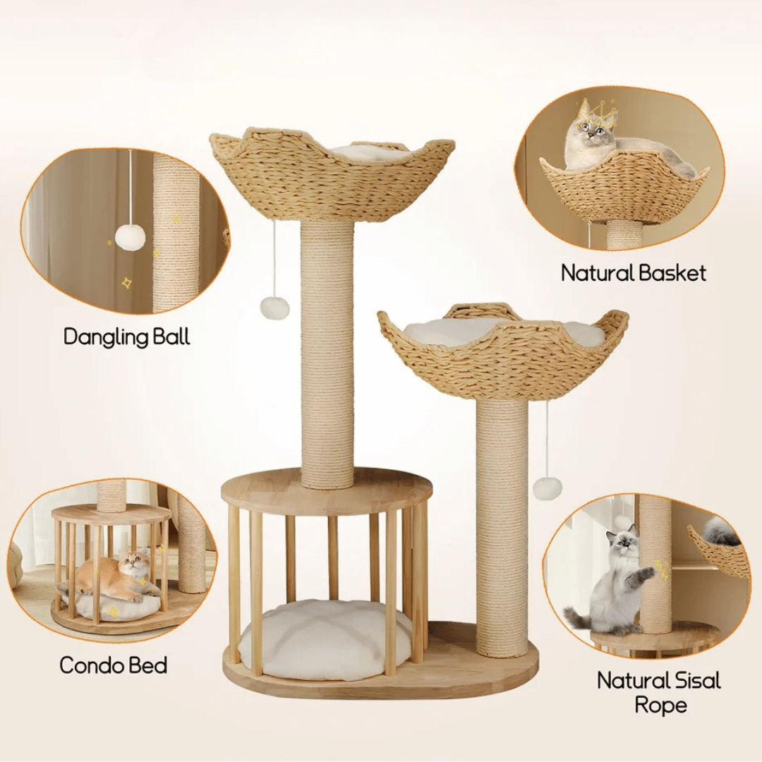 Cat Tower Climber Bed Scratch Post