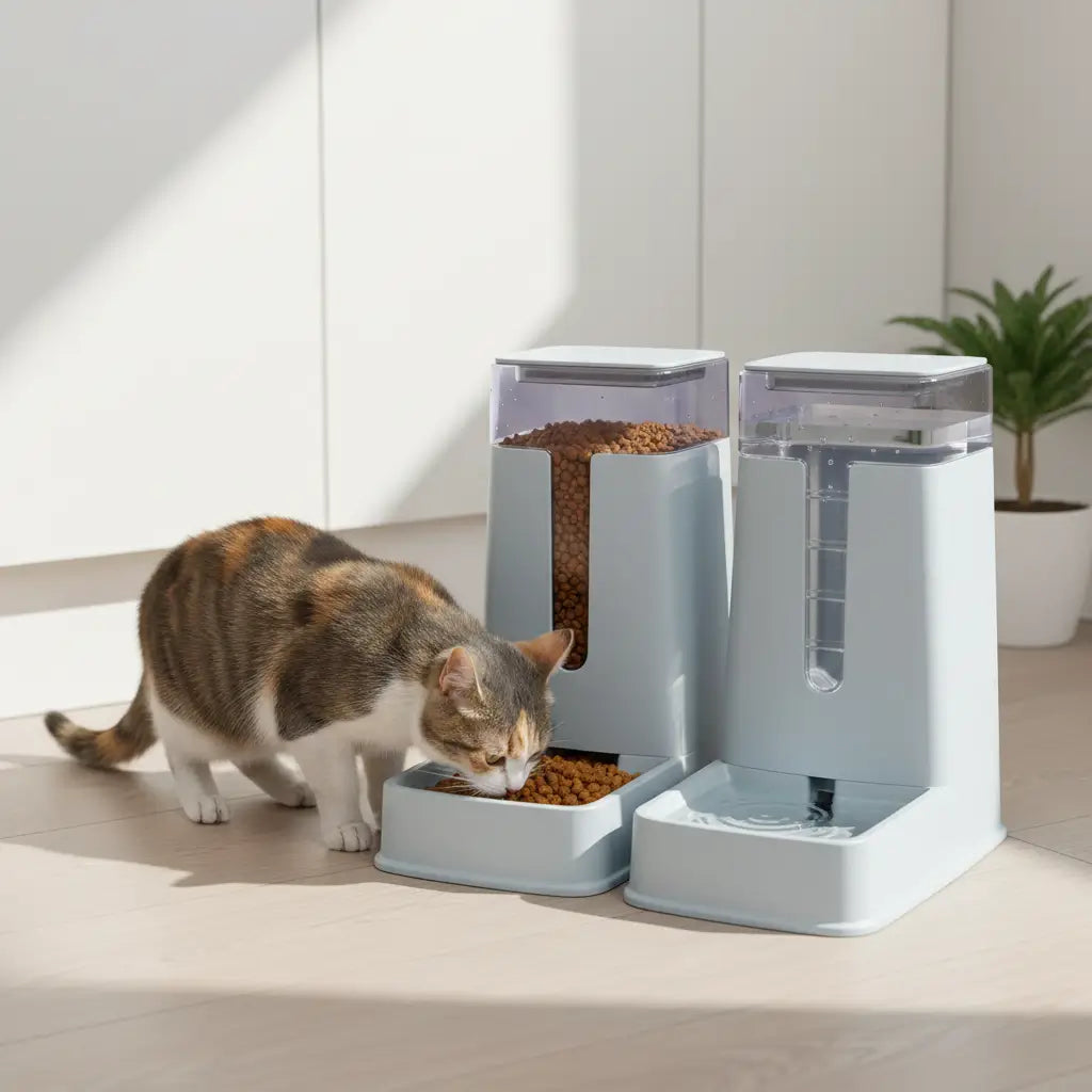 Pet Feeder Water Dispenser Set 3.8L Gravity Fed - Pupporia