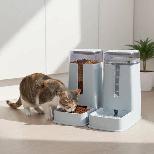 Pet Feeder Water Dispenser Set 3.8L Gravity Fed - Pupporia