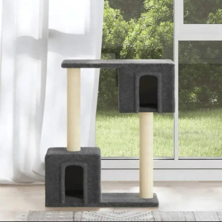 Cat Tower Space Saver Cozy Hideaway Scratch Post
