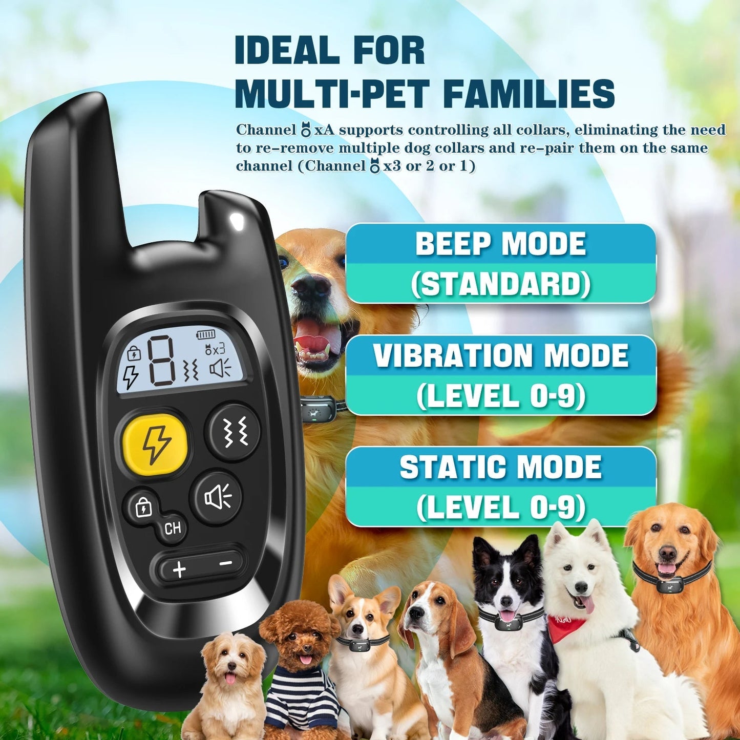 Adjustable Dog Training Collar Bark Control