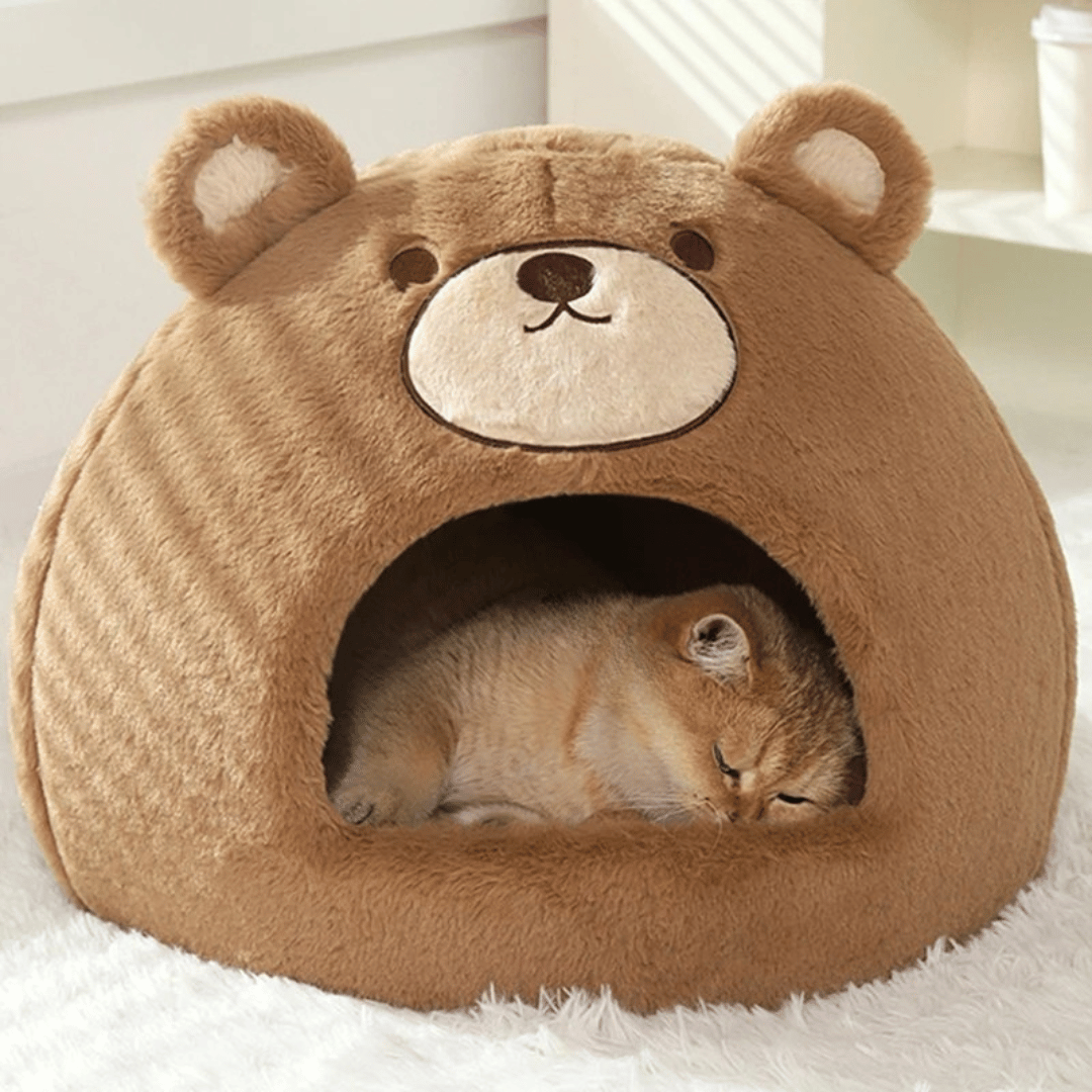 Cat Hideaway Bed Hut Plush - Pupporia