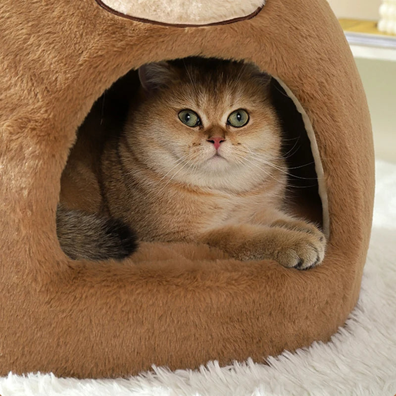Cat Hideaway Bed Hut Plush