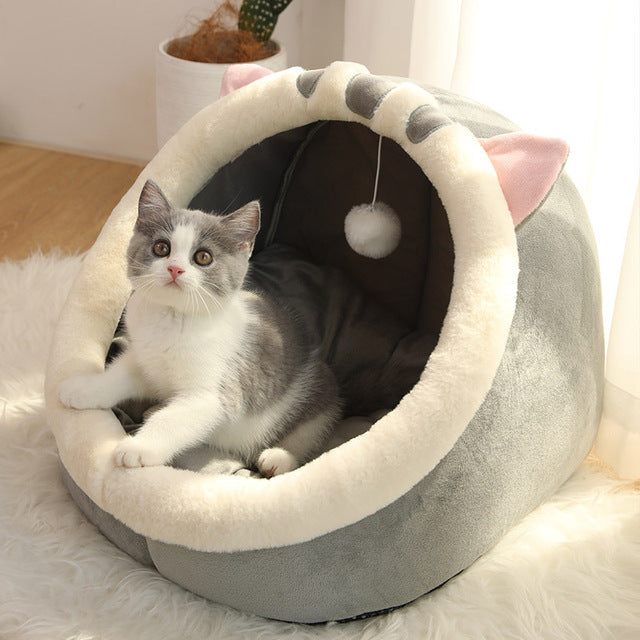 Cat Covered Sleeping Bed - Pupporia