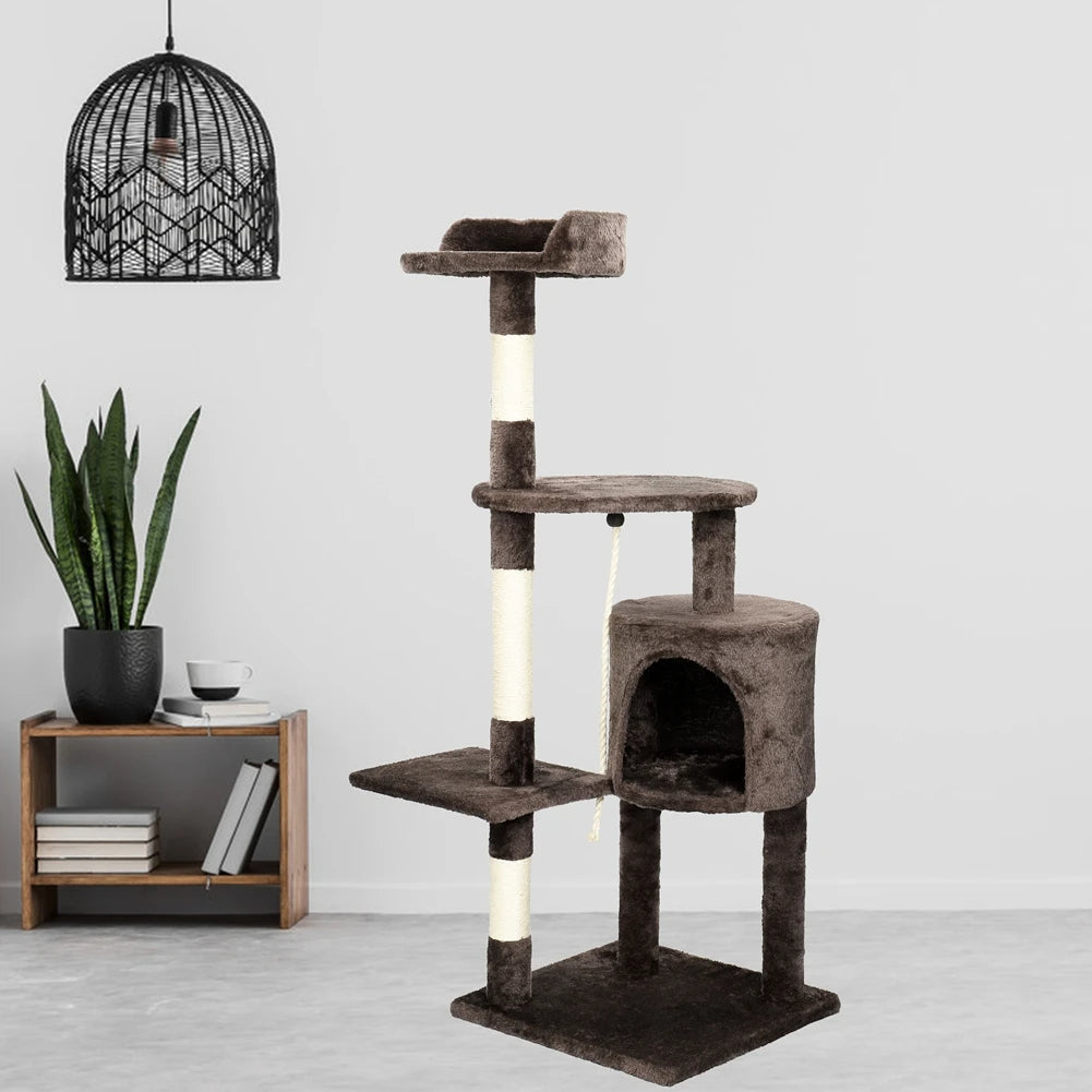 Cat Tower Hideaway Scratch Post Tall