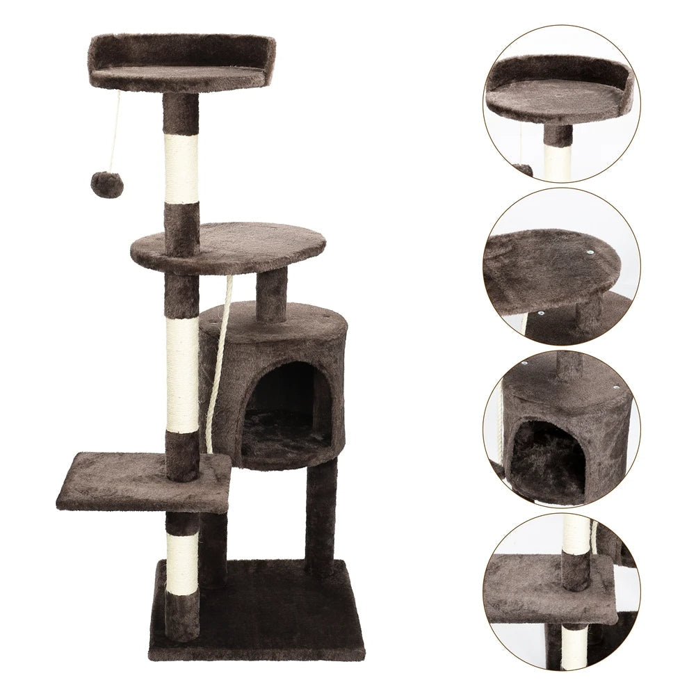 Cat Tower Hideaway Scratch Post Tall