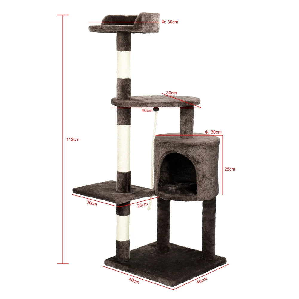 Cat Tower Hideaway Scratch Post Tall