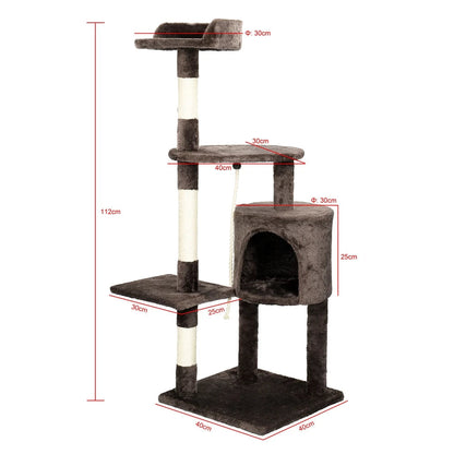 Cat Tower Hideaway Scratch Post Tall