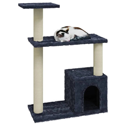 Cat Tower Hideaway Scratching Post Grey