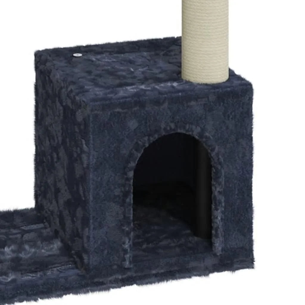 Cat Tower Hideaway Scratching Post Grey