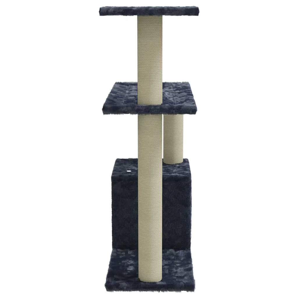 Cat Tower Hideaway Scratching Post Grey