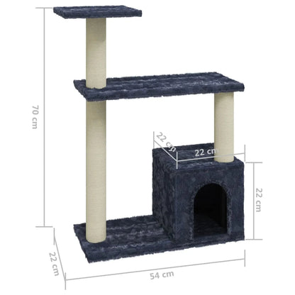 Cat Tower Hideaway Scratching Post Grey