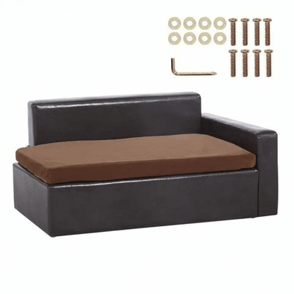 Faux Leather Dog Bed Storage Ottoman