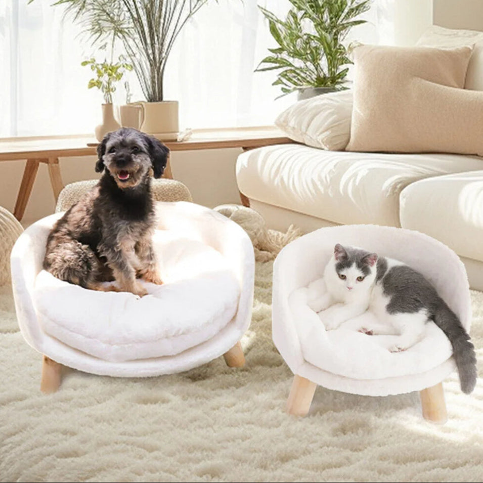Round Pet Bed Cushion For Cats Small Pets