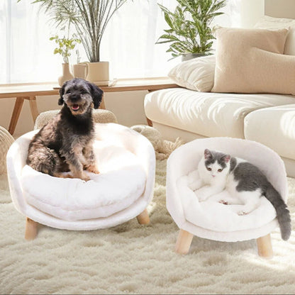 Round Pet Bed Cushion For Cats Small Pets