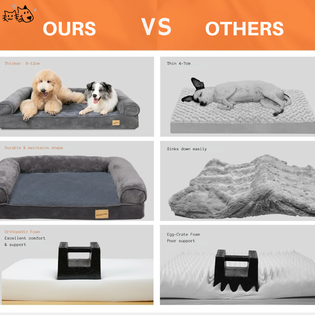 Plush Dog Bed Waterproof Pet Mattress Large