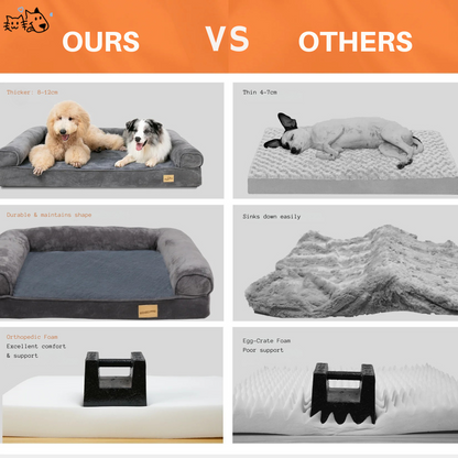 Plush Dog Bed Waterproof Pet Mattress Large