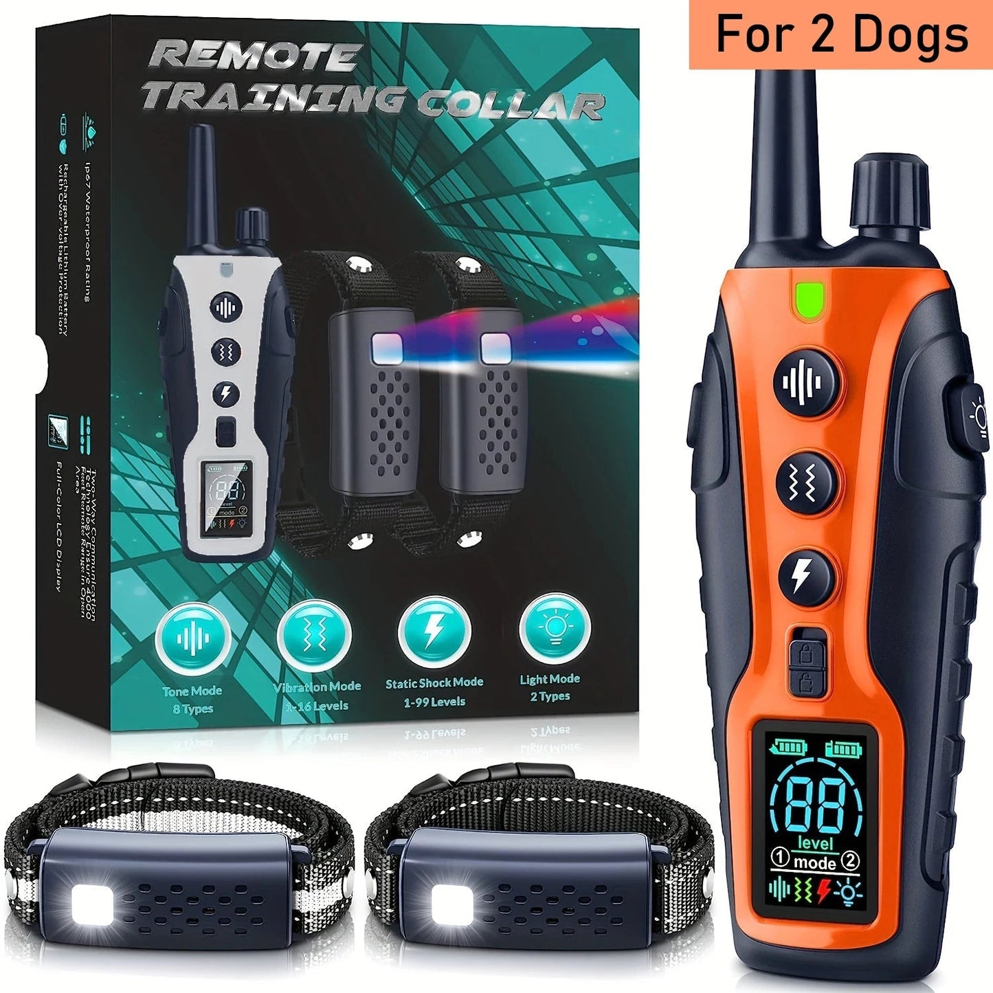 Waterproof Dog Training Collar Remote Long Range