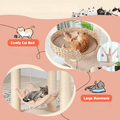 Cat Climbing Tower Bed Hideaway