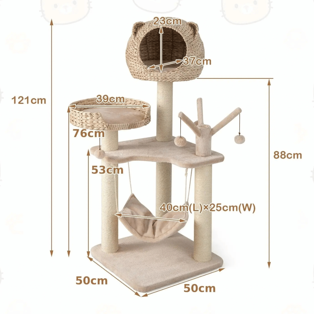 Cat Climbing Tower Bed Hideaway