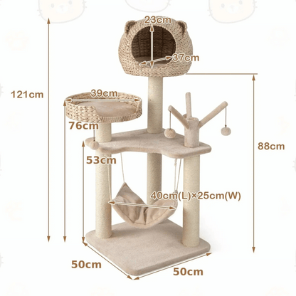 Cat Climbing Tower Bed Hideaway