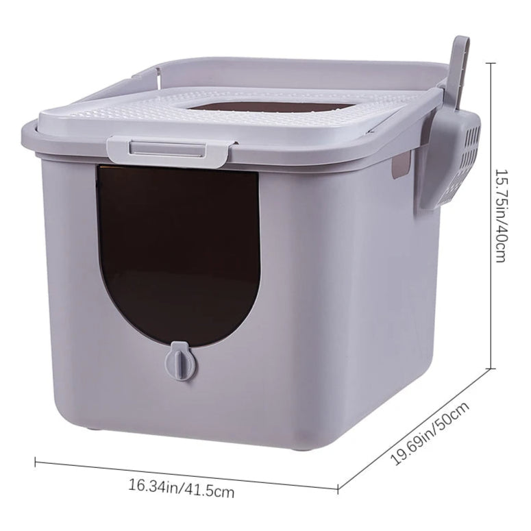 Easy Clean Litter Box Flip Covered