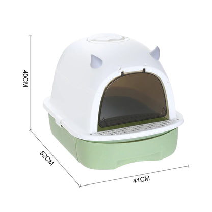 Cat Litter Box Sliding Door Easy Clean