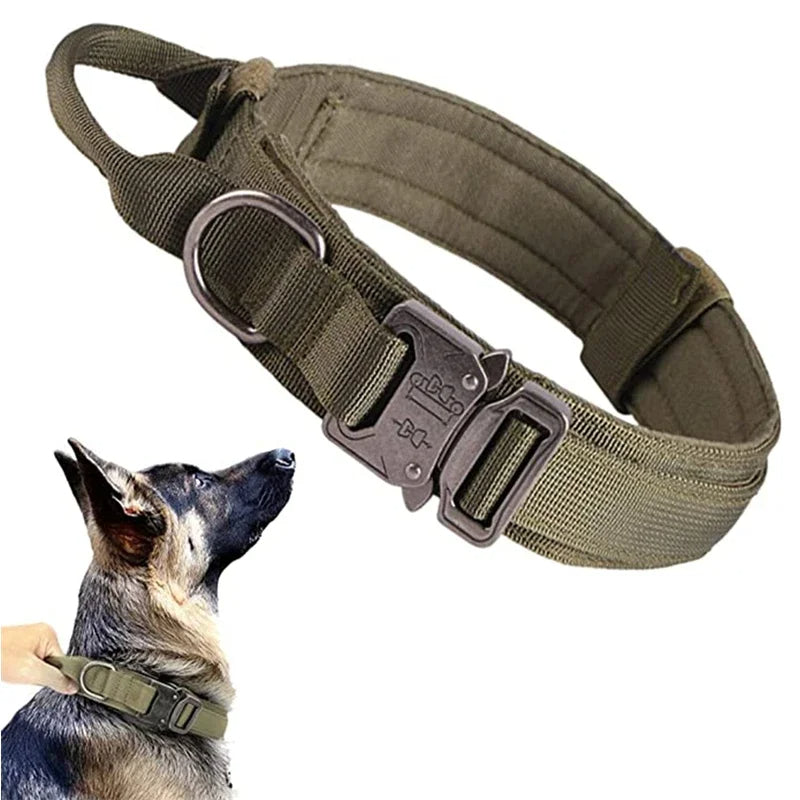 Tactical Dog Collar Durable Nylon Large Breed