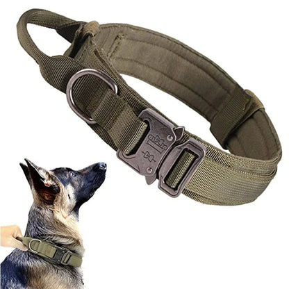 Tactical Dog Collar Durable Nylon Large Breed