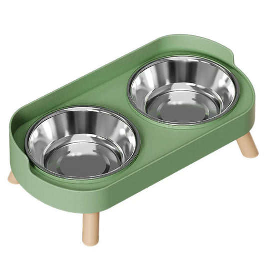 Stainless Steel Elevated Double Dog Bowls - Pupporia