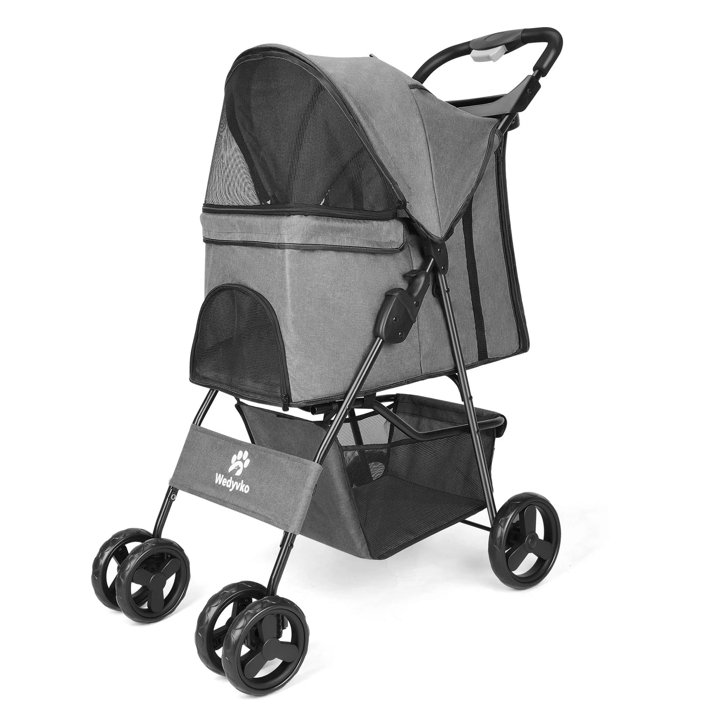 Pet Stroller Collapsible Storage Compartment Large - Pupporia