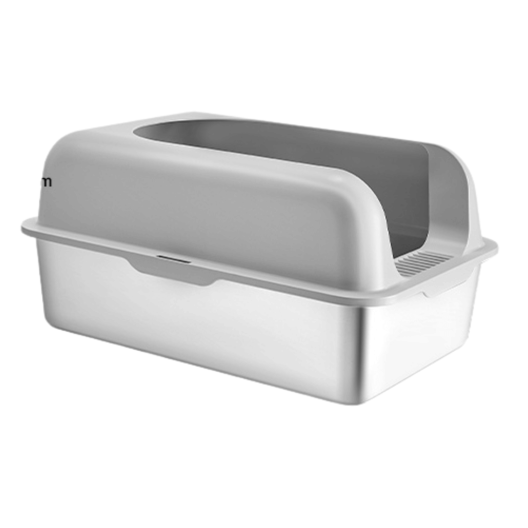 Extra Large Cat Litter Box with Metal Tray and Accessories