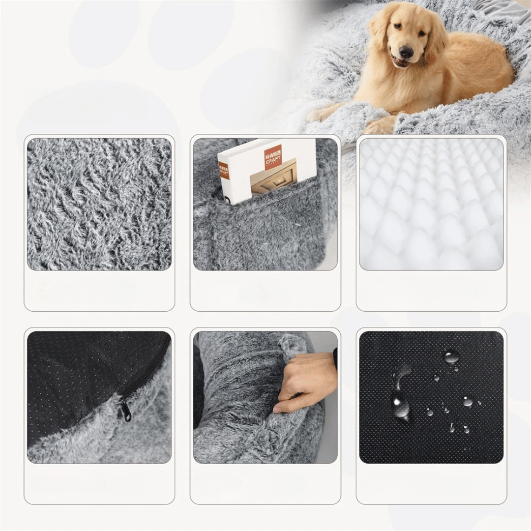Plush Dog Bed for Large Breeds and Owners