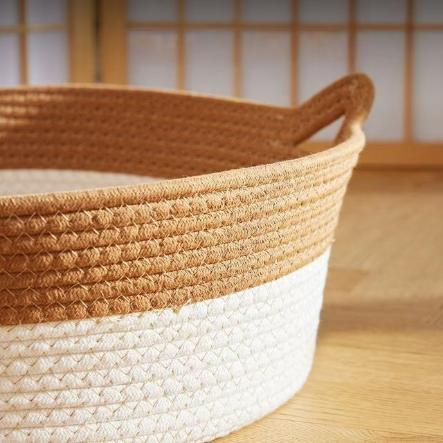 Woven Cat Bed Basket Natural Fiber