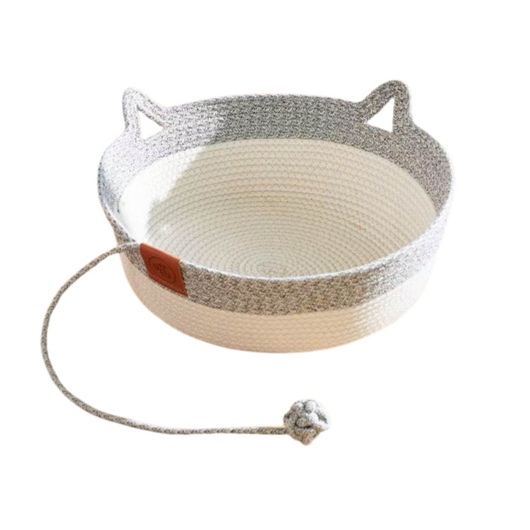 Woven Cat Bed Basket Natural Fiber