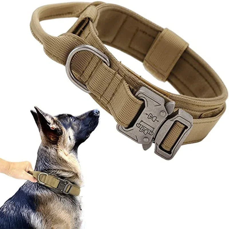 Tactical Dog Collar Durable Nylon Large Breed