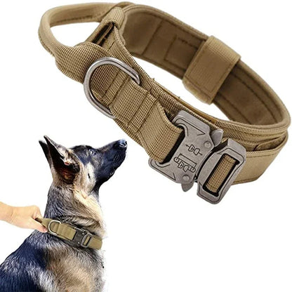 Tactical Dog Collar Durable Nylon Large Breed