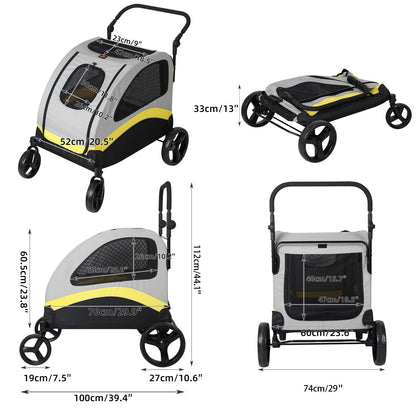 Pet Stroller Folding for Small and Large Dogs