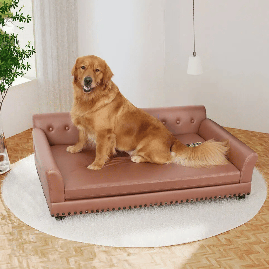 Orthopedic Pet Sofa Fake Leather Large Dogs