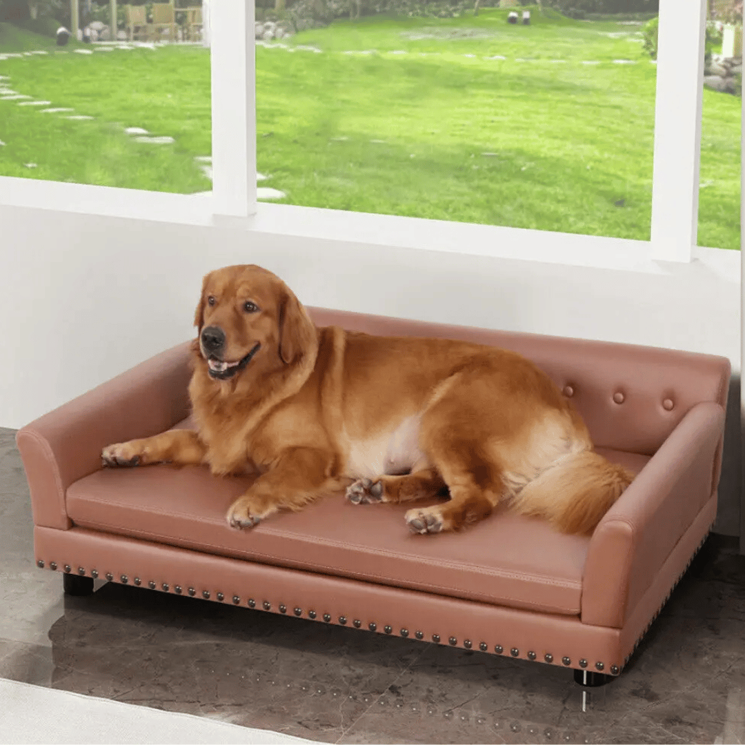 Orthopedic Pet Sofa Fake Leather Large Dogs