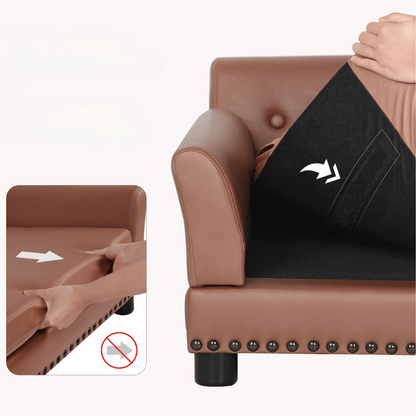 Orthopedic Pet Sofa Fake Leather Large Dogs