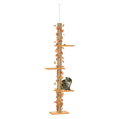 Cat Tower Scratcher 8ft Tall Collapsible with Soft Perches