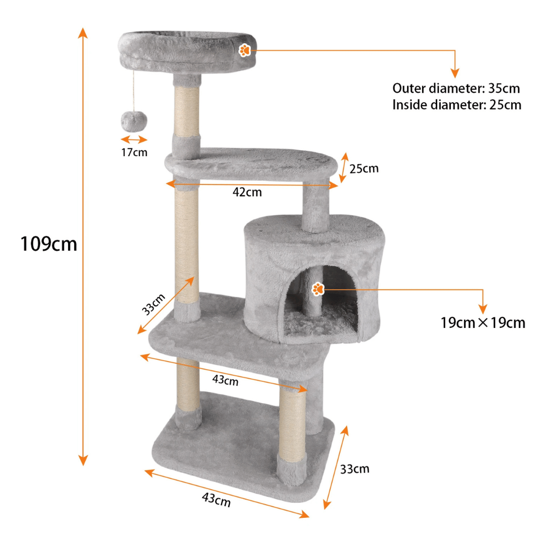 Cat Tower Soft Condo Scratching Post