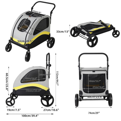 Pet Stroller Folding for Small and Large Dogs