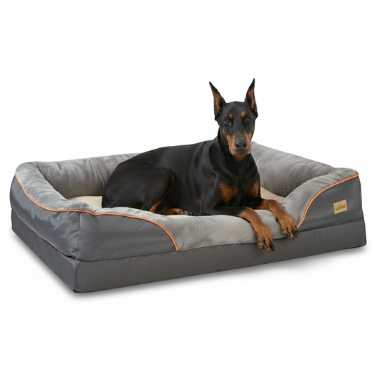 Orthopedic Dog Bed Plush Waterproof Machine Washable - Pupporia