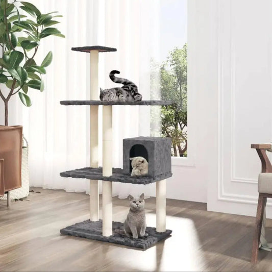 Tall Cat Tower Soft Hideaway Scratch Pads - Pupporia