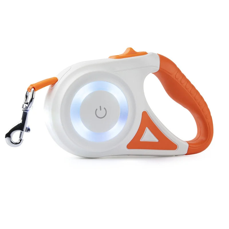 Adjustable Pet Leash With Flashlight Comfort Grip